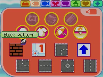 The block pattern in Animal Crossing: Wild World.