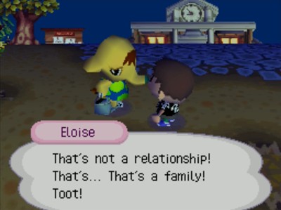 Eloise: That's not a relationship! That's... That's a family! Toot!