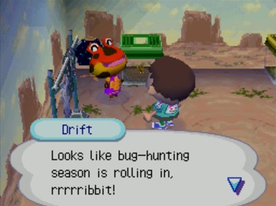 Drift: Looks like bug-hunting season is rolling in, rrrrribbit!