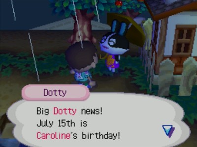 Dotty: Big Dotty news! July 15th is Caroline's birthday!