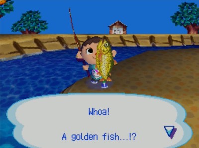 Whoa! A golden fish...!?