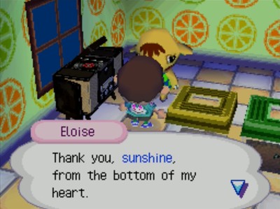 Eloise: Thank you, sunshine, from the bottom of my heart.