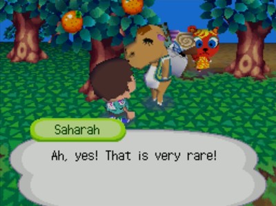 Caroline looks on as Saharah says "Ah, yes! That is very rare!"