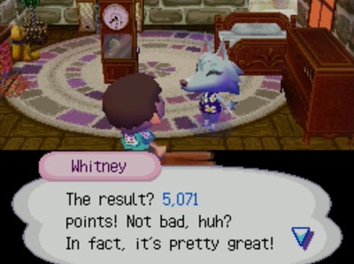 Whitney: The result? 5,071 points! Not bad, huh? In fact, it's pretty great!