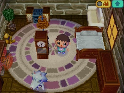 The inside of Whitney's house in Animal Crossing: Wild World (ACWW).