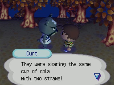 Curt: They were sharing the same cup of cola with two straws!