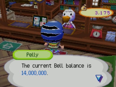 Pelly: The current bell balance is 14,000,000.