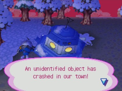 An unidentified object has crashed in our town!