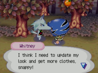 Whitney: I think I need to update my look and get more clothes, snappy!