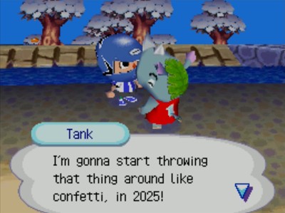 Tank: I'm gonna start throwing that thing around like confetti, in 2025!