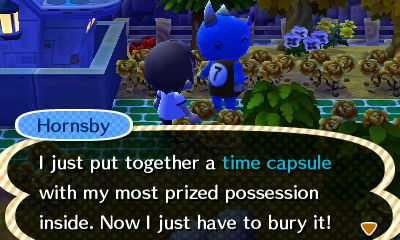 Hornsby: I put together a time capsule with my most prized possession inside. Now I just have to bury it!