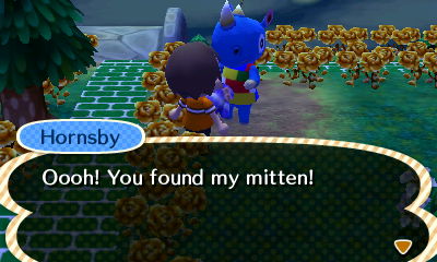 Hornsby: Oooh! You found my mitten!