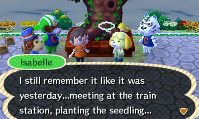 Isabelle: I still remember it like it was yesterday...meeting at the train station, planting the seedling...