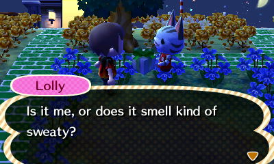 Lolly: Is it me, or does it smell kind of sweaty?