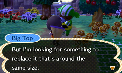 Big Top: But I'm looking for something to replace it that's around the same size.