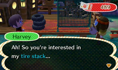 Harvey: Ah! So you're interested in my tire stack...