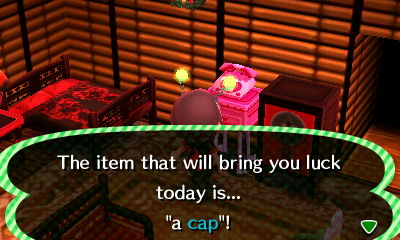 The item that will bring you luck today is...a cap!