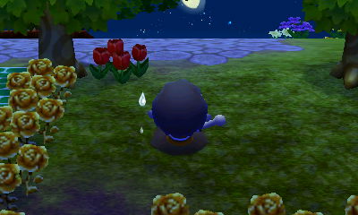 Jeff struggles to get out of a pitfall in Animal Crossing: New Leaf.