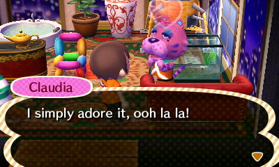 Claudia: I simply adore it, ooh la la!