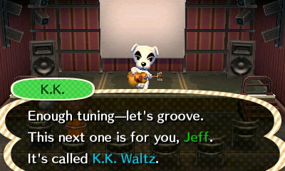 K.K.: Enough tuning--let's groove. This next one is for you, Jeff. It's called K.K. Waltz.