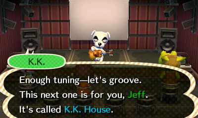 K.K.: Enough tuning--let's groove. This next one is for you, Jeff. It's called K.K. House.