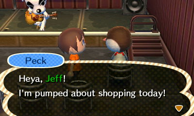 Peck: Heya, Jeff! I'm pumped about shopping today!