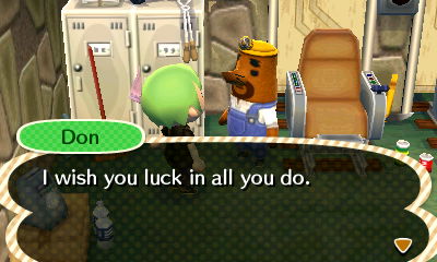 Don: I wish you luck in all you do.