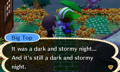 Big Top: It was a dark and stormy night... And it's still a dark and stormy night.