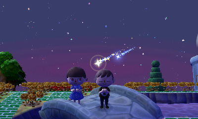 Jeff and Beth wish on some shooting stars.