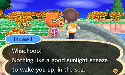 Inkwell: Whachooo! Nothing like a good sunlight sneeze to wake you up, in the sea.