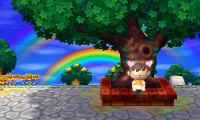 A double rainbow as seen from my town tree.