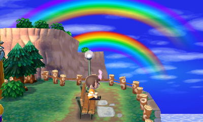 A double rainbow from the bench at the end of Main Street.