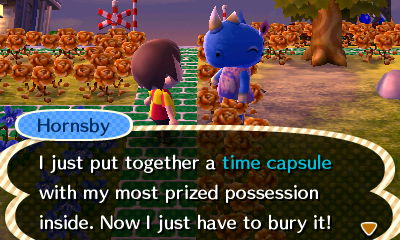 Hornsby: I just put together a time capsule with my most prized possession inside. Now I just have to bury it!